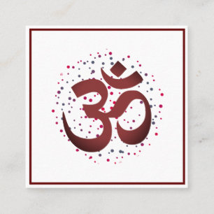 OM Symbol Yoga Meditation Instructor Square Business Card