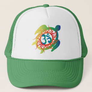 Om-Tatto-Vibrant-Turtle Trucker Hat