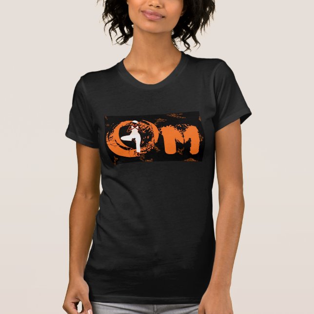 Om Tree Pose - Yoga Tee Shirt (twofer) (Front)