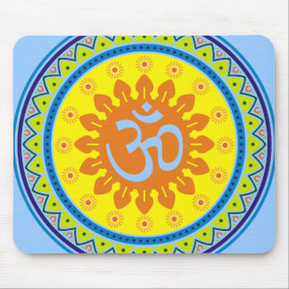 Om with Traditional Indian style Mandana Mouse Pad