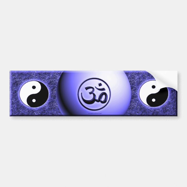 Om Yin Yang - Blue Bumper Sticker (Front)