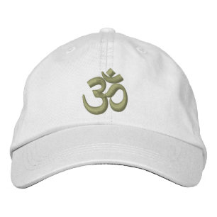 OM Yoga Chakra Kaki Green or customise Embroidery Embroidered Hat