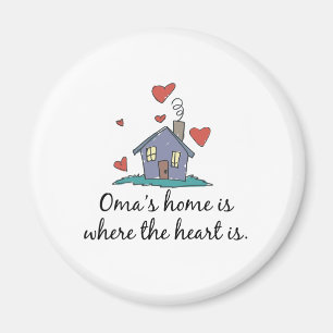 Oma's Home is Where the Heart is Magnet