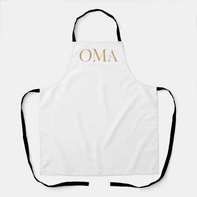 OMA Apron | Personalised Grandma Kitchen Apron  (Front)