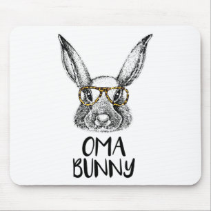 Oma Bunny Funny Matching Easter Bunny Egg Hunting Mouse Pad