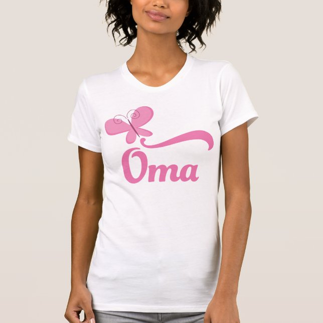 Oma Butterfly Gift T-Shirt (Front)