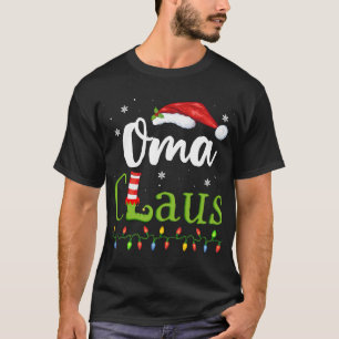 Oma Claus Funny Grandma Santa Pyjamas Christmas Gi T-Shirt