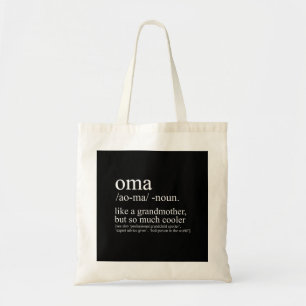 Oma Definition Funny Grandma Women Mother's Day Ch Tote Bag