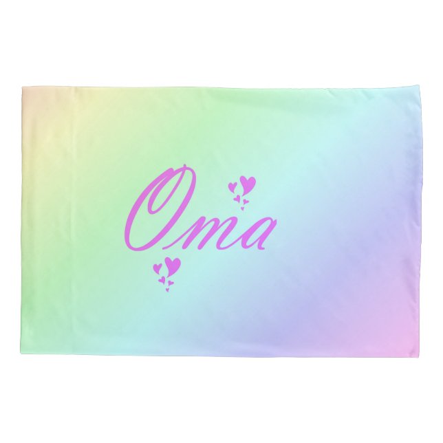 oma, grandma pillowcase (Back)