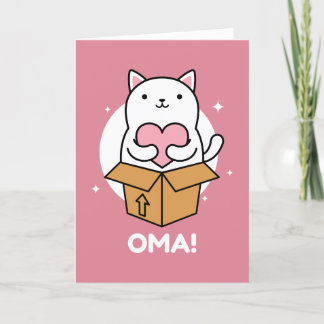 Oma Korean Mother's Day Cat Thank You Card