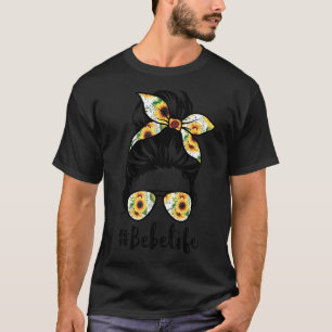 Oma Life Messy Hair Bun Sunflower Women Mother's D T-Shirt