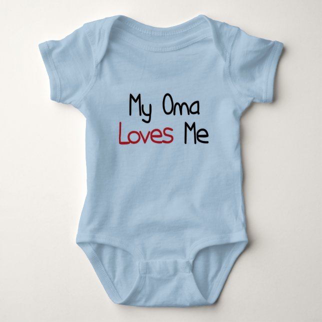 Oma Loves Me Baby Bodysuit (Front)