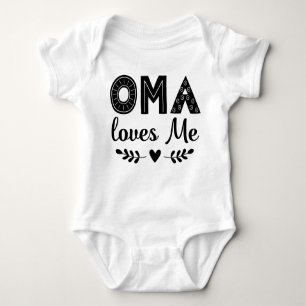 Oma Loves Me Baby Girl Baby Bodysuit