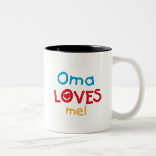 Oma Loves Me T-shirts and Gifts Two-Tone Coffee Mug