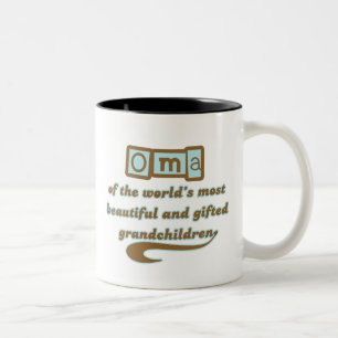 Oma of Gifted Grandchildren Two-Tone Coffee Mug