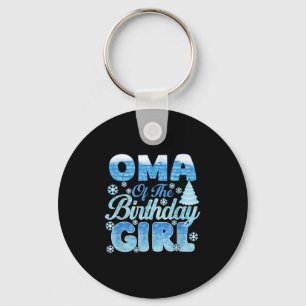 Oma Of The Birthday Girl Snowflakes Themed Matchin Key Ring
