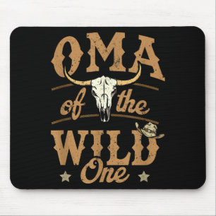 Oma Of The Wild One Cowboy Western Rodeo Party Mat Mouse Pad