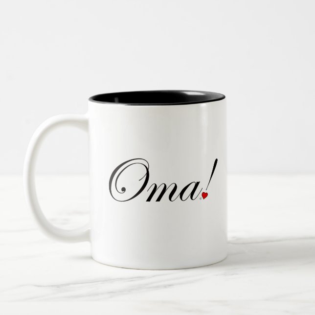 Oma! Two-Tone Coffee Mug (Left)