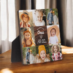 Oma We Love You Hearts Wood Photo Collage Plaque<br><div class="desc">The Oma We Love You Heart Modern Photo Collage Plaque is a touching and personalised gift that showcases your love for your grandmother. This beautifully designed plaque features a heart-shaped photo collage, allowing you to add your favourite family pictures in a modern and stylish layout. The heartfelt "We Love You,...</div>