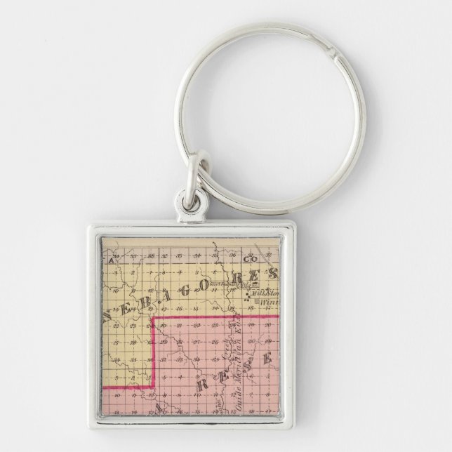 Omaha and Winnebago Reservations in Nebraska Key Ring (Front)