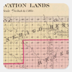 Omaha and Winnebago Reservations in Nebraska Square Sticker