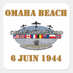 Omaha Beach 1944 Square Sticker