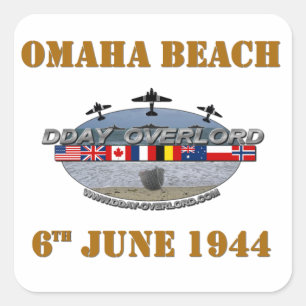 Omaha Beach 6th June 1944 Square Sticker
