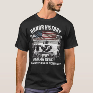 Omaha Beach D-Day 81 ST Anniversary  1944 T-Shirt