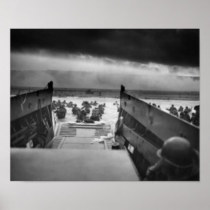Omaha Beach Landing -- D-Day Normandy Invasion Poster