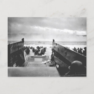 Omaha Beach, Normandy, D-Day 1944 Postcard