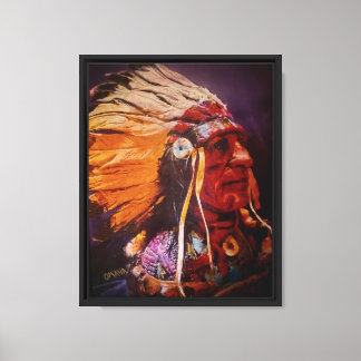 "Omaha Chief" Stretched Canvas Print