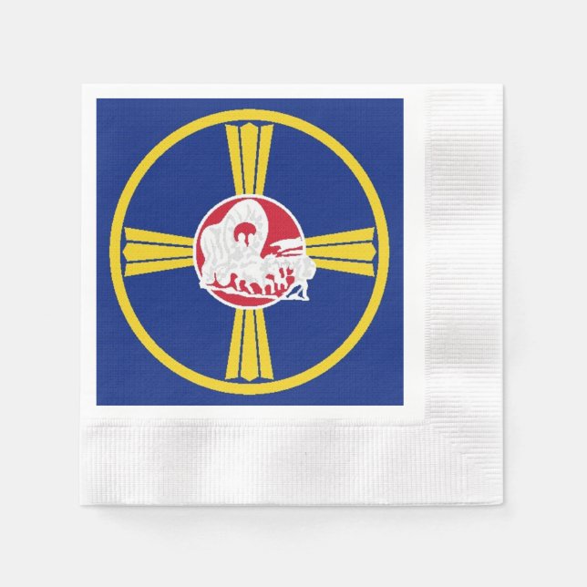 Omaha city flag napkin (Front)