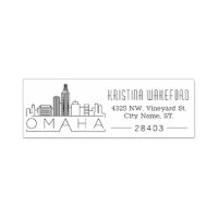 Omaha | Custom Address Self-inking Stamp