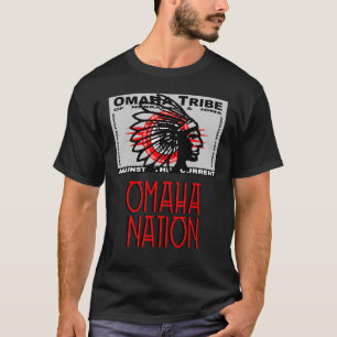 Omaha Nation Flag Indigenous Native American Headd T-Shirt