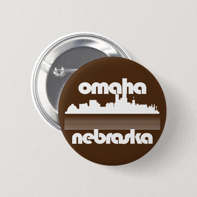 Omaha Nebraska 6 Cm Round Badge (Front & Back)
