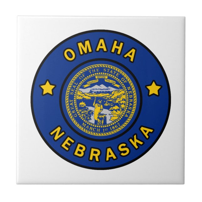 Omaha Nebraska Ceramic Tile (Front)