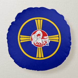 Omaha (Nebraska) City flag Round Cushion