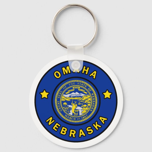 Omaha Nebraska Key Ring (Front)