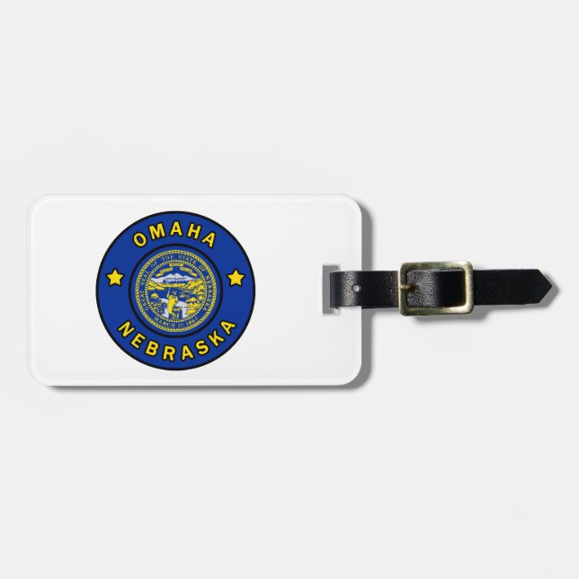 Omaha Nebraska Luggage Tag (Front Horizontal)