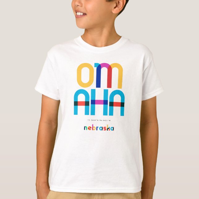 Omaha Nebraska Mid Century, Pop Art, T-Shirt (Front)