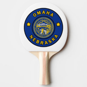 Omaha Nebraska Ping Pong Paddle