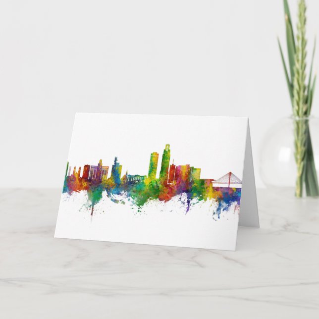 Omaha Nebraska Skyline Card (Front)