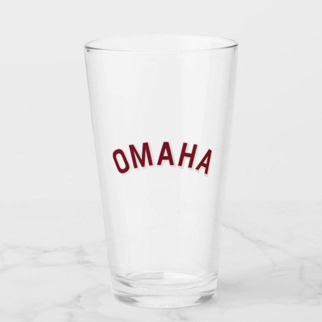 Omaha, Nebraska Vintage Arch Glass (Front)