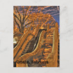 Omaha Nebraska Winter Lights Postcard<br><div class="desc">These giant outdoor slides are in the middle of downtown Omaha and provide hours of fun for kids and adults. ~ On the back of the card as well.  This card will make a perfect holiday card for friends and family.</div>