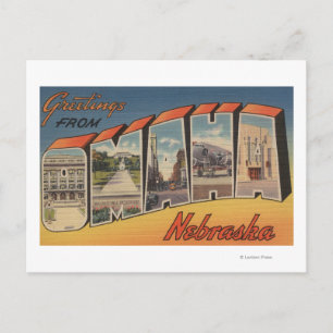 Omaha, NebraskaLarge Letter ScenesOmaha, NE Postcard