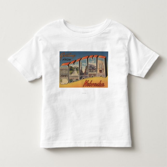 Omaha, NebraskaLarge Letter ScenesOmaha, NE Toddler T-Shirt (Front)