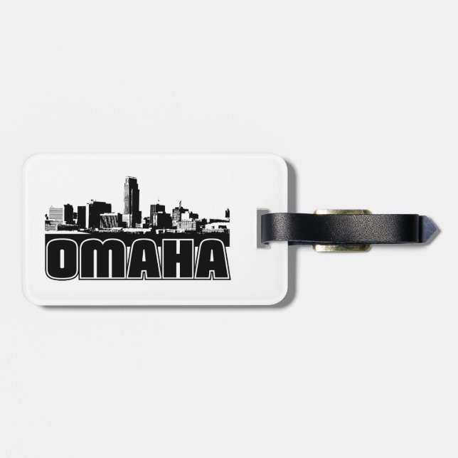 Omaha Skyline Luggage Tag (Back Horizontal)