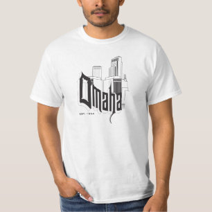 Omaha Skyline/Typography T-shirt