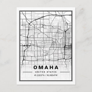 Omaha Texas USA Travel City Map Poster Postcard