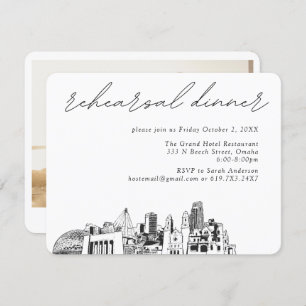 Omaha Wedding Elegant Rehearsal Dinner Enclosure Card